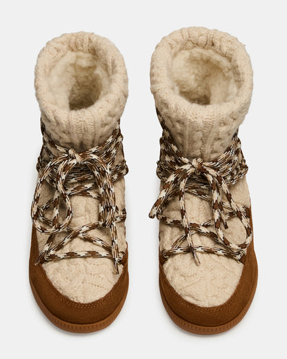 WYSTAN Taupe Multi Lace-Up Women's Ankle Boot | Steve Madden Classic