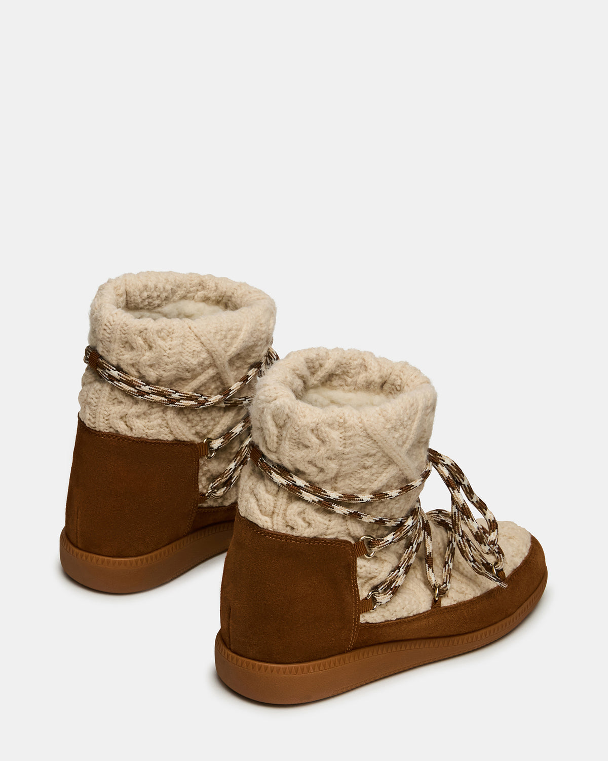 WYSTAN Taupe Multi Lace-Up Women's Ankle Boot | Steve Madden Classic