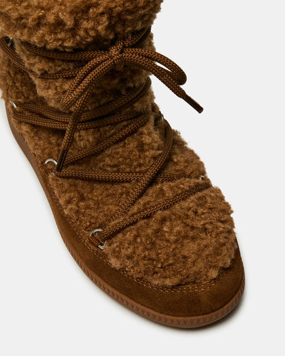 WYSTAN Chestnut Lace-Up Women's Ankle Boot | Steve Madden Exclusive