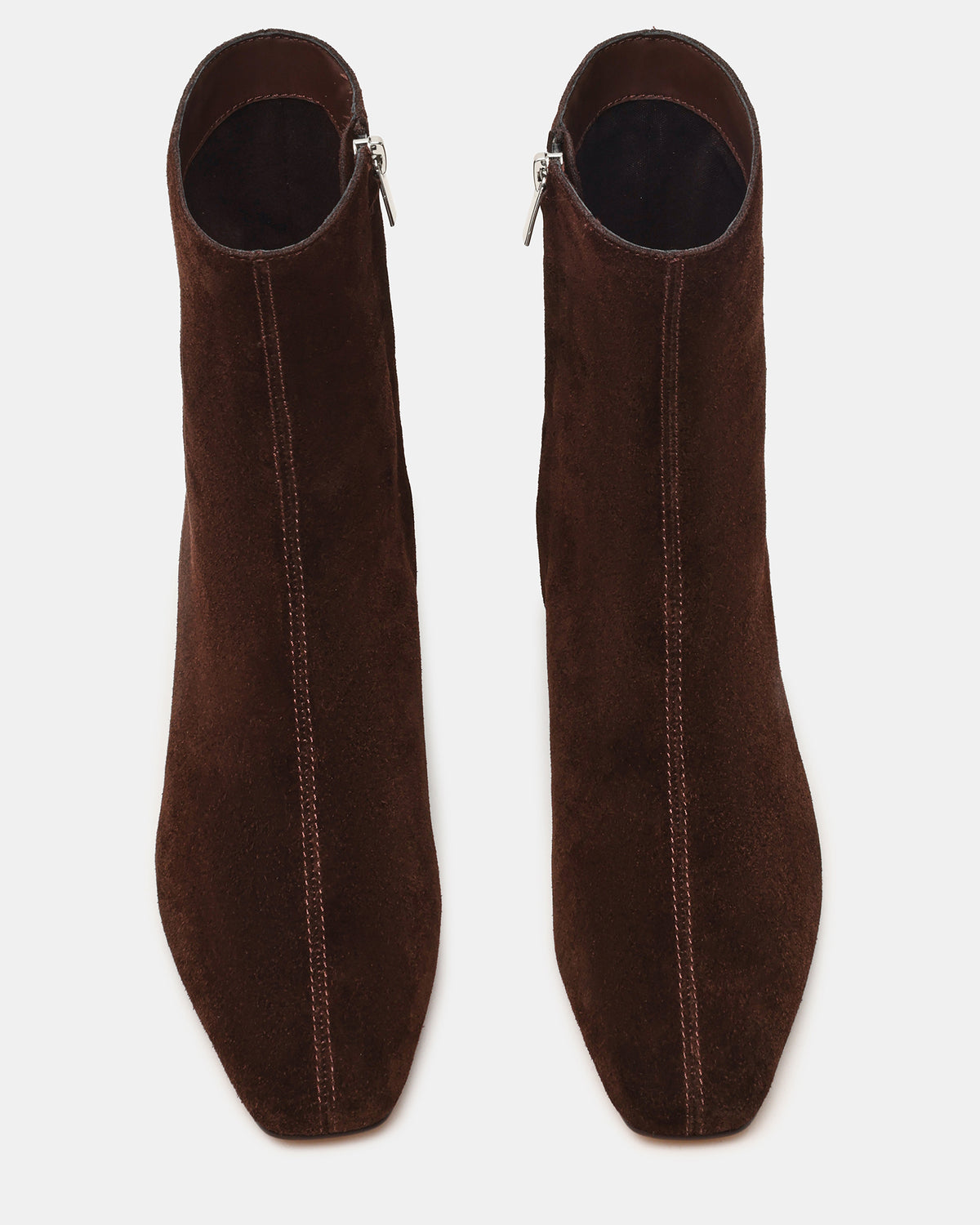 FLAIRE Brown Suede Square-Toe Wedge Bootie Women's Ankle Boot | Steve Madden Latest