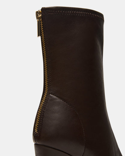 KHELAN Brown Square-Toe Heeled Women's Ankle Boot | Steve Madden Best Price
