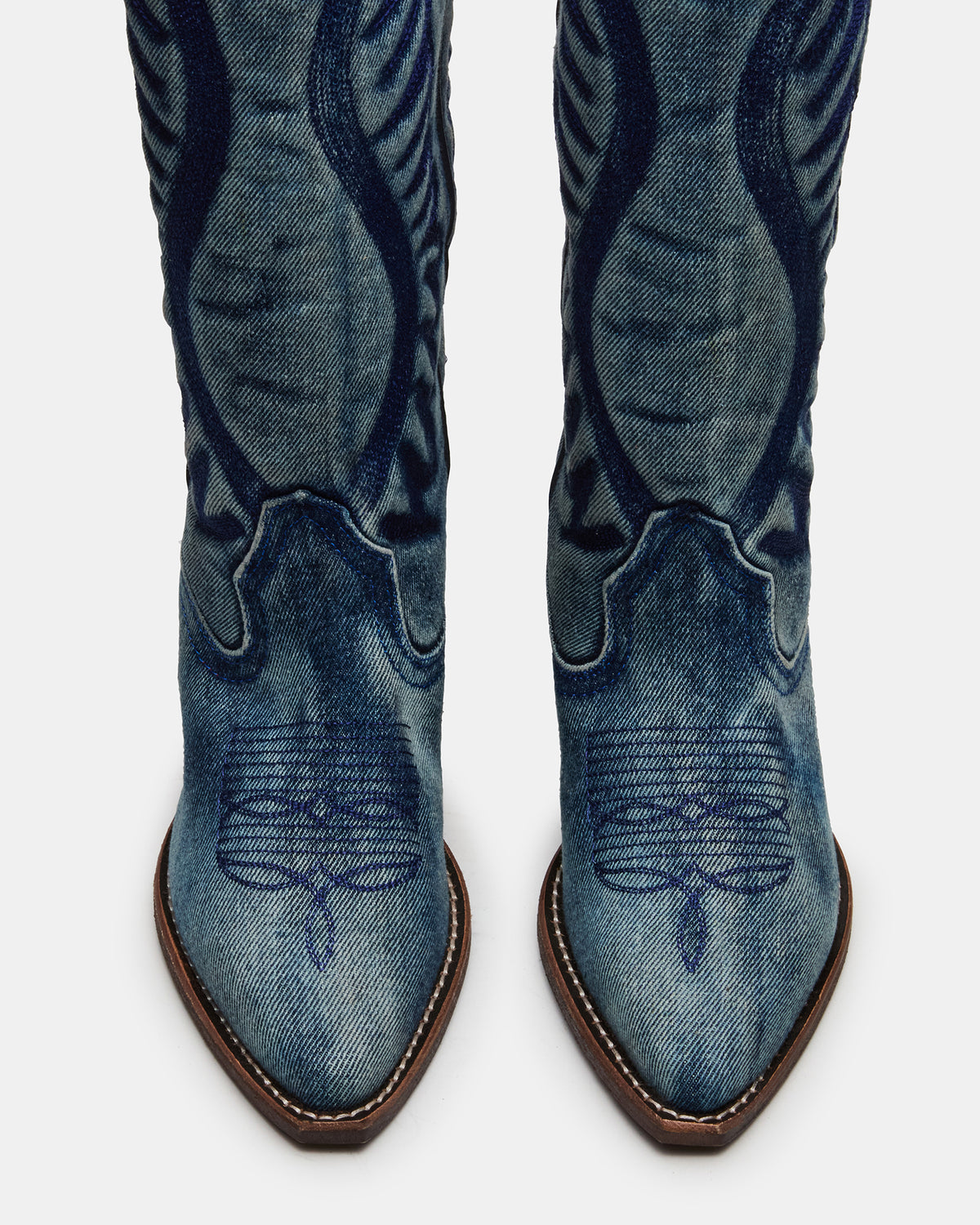 ALBANY Denim Fabric Pointed-Toe Women's Western Boot | Steve Madden Hot Sale