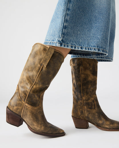 ALBANY Denim Fabric Pointed-Toe Women's Western Boot | Steve Madden Hot Sale