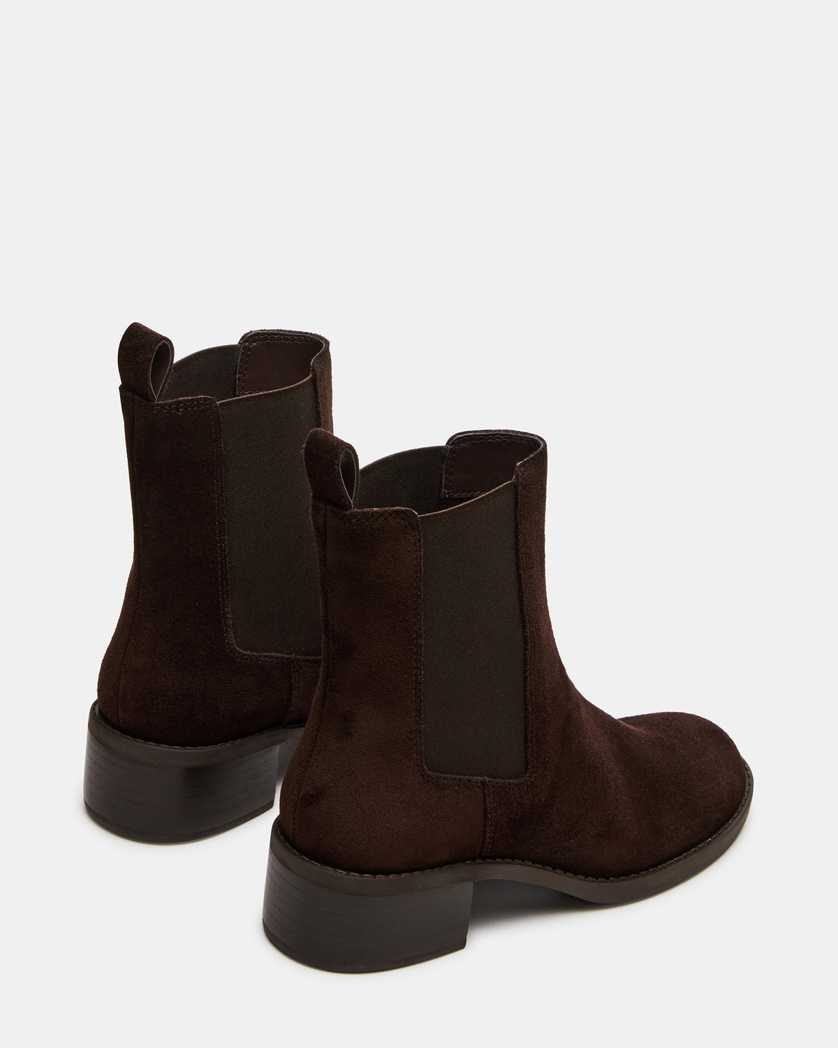 KAPLAN Brown Suede Chelsea Block Heel Women's Ankle Boot | Steve Madden Exclusive