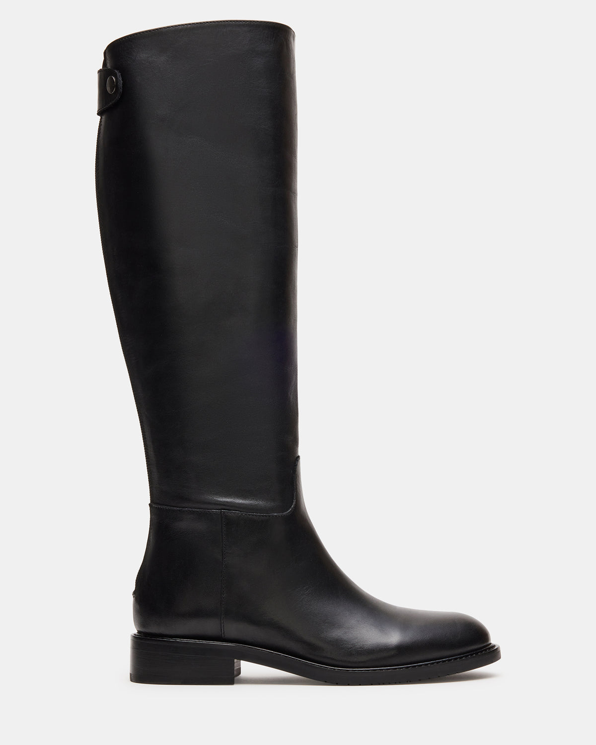 BEREN Black Leather Knee-High Women's Riding Boot | Steve Madden Hot Sale