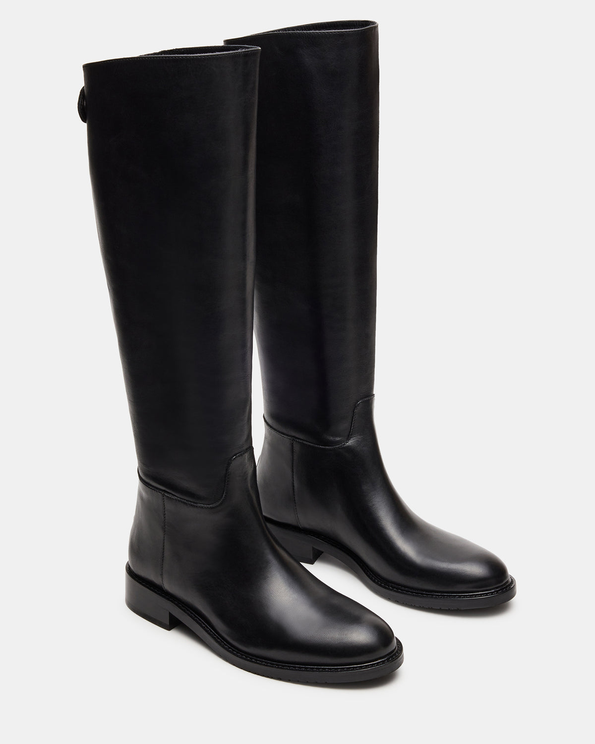 BEREN Black Leather Knee-High Women's Riding Boot | Steve Madden Hot Sale