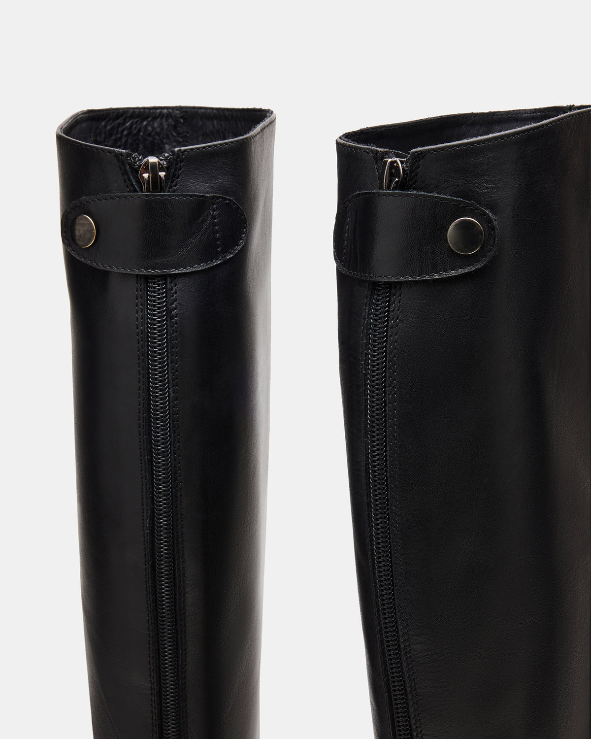 BEREN Black Leather Knee-High Women's Riding Boot | Steve Madden Hot Sale