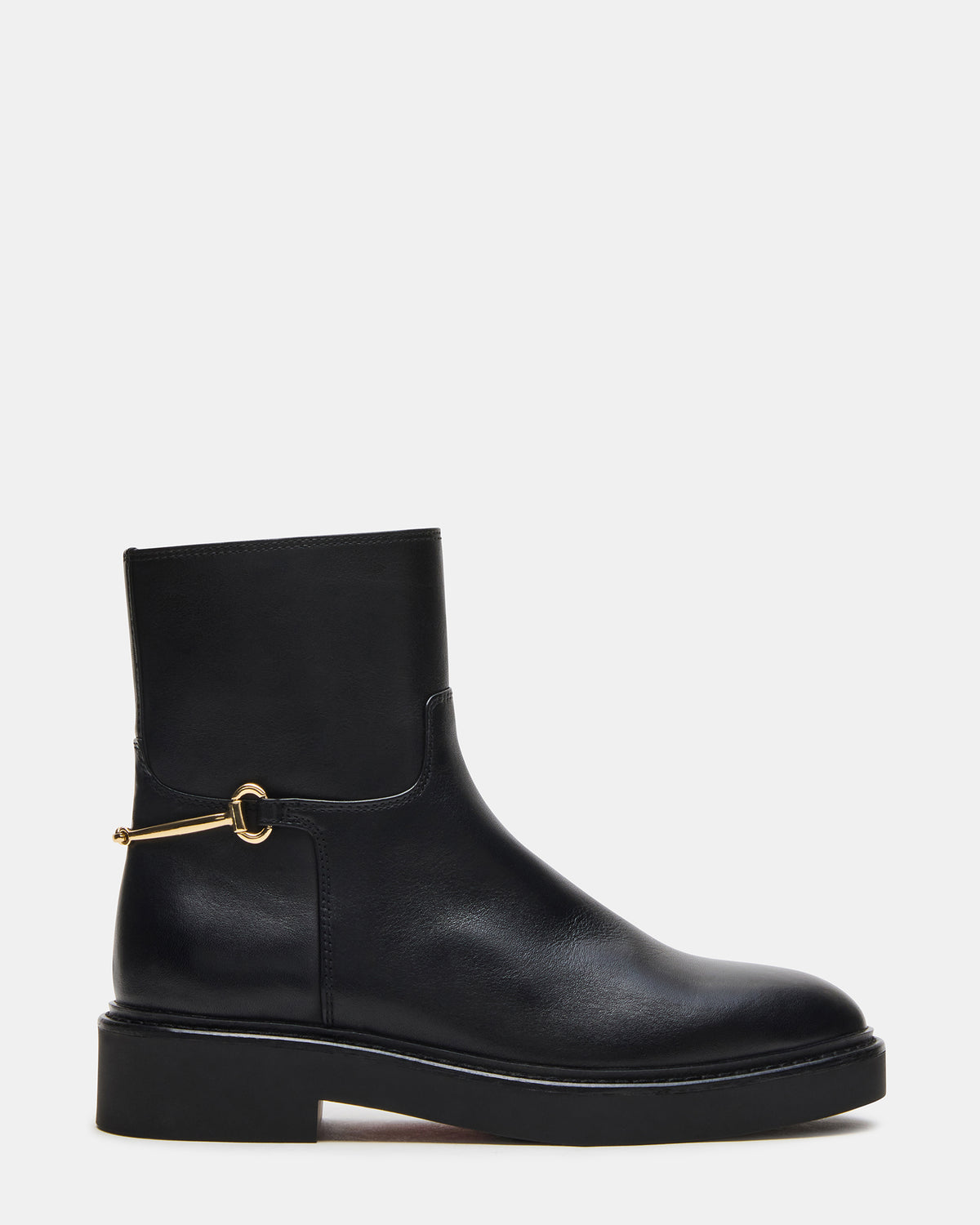 DIABLO Black Leather Women's Ankle Boot | Steve Madden Exclusive