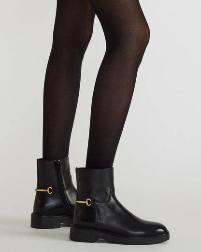 DIABLO Black Leather Women's Ankle Boot | Steve Madden Exclusive