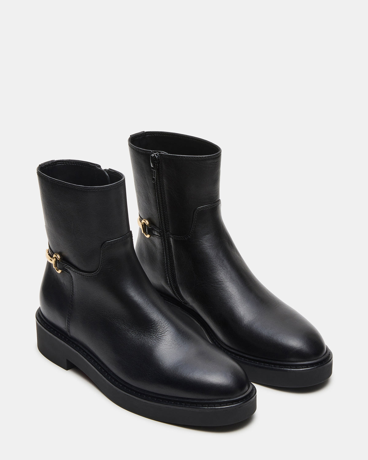DIABLO Black Leather Women's Ankle Boot | Steve Madden Exclusive