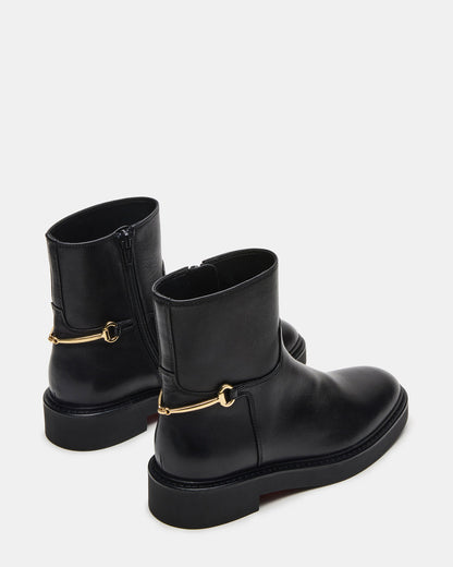 DIABLO Black Leather Women's Ankle Boot | Steve Madden Exclusive