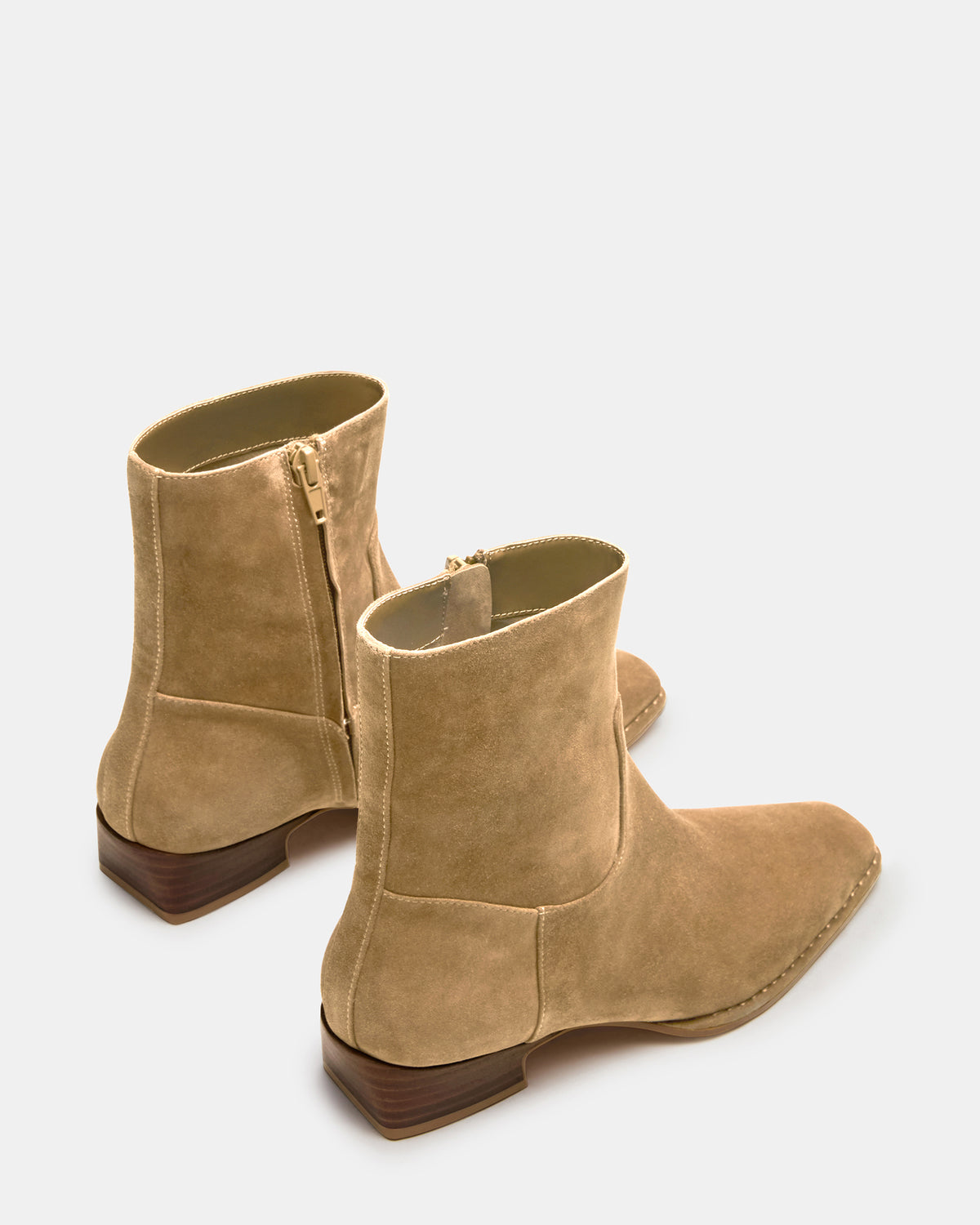 DEFINE Taupe Suede Square-Toe Women's Ankle Boot | Steve Madden Classic