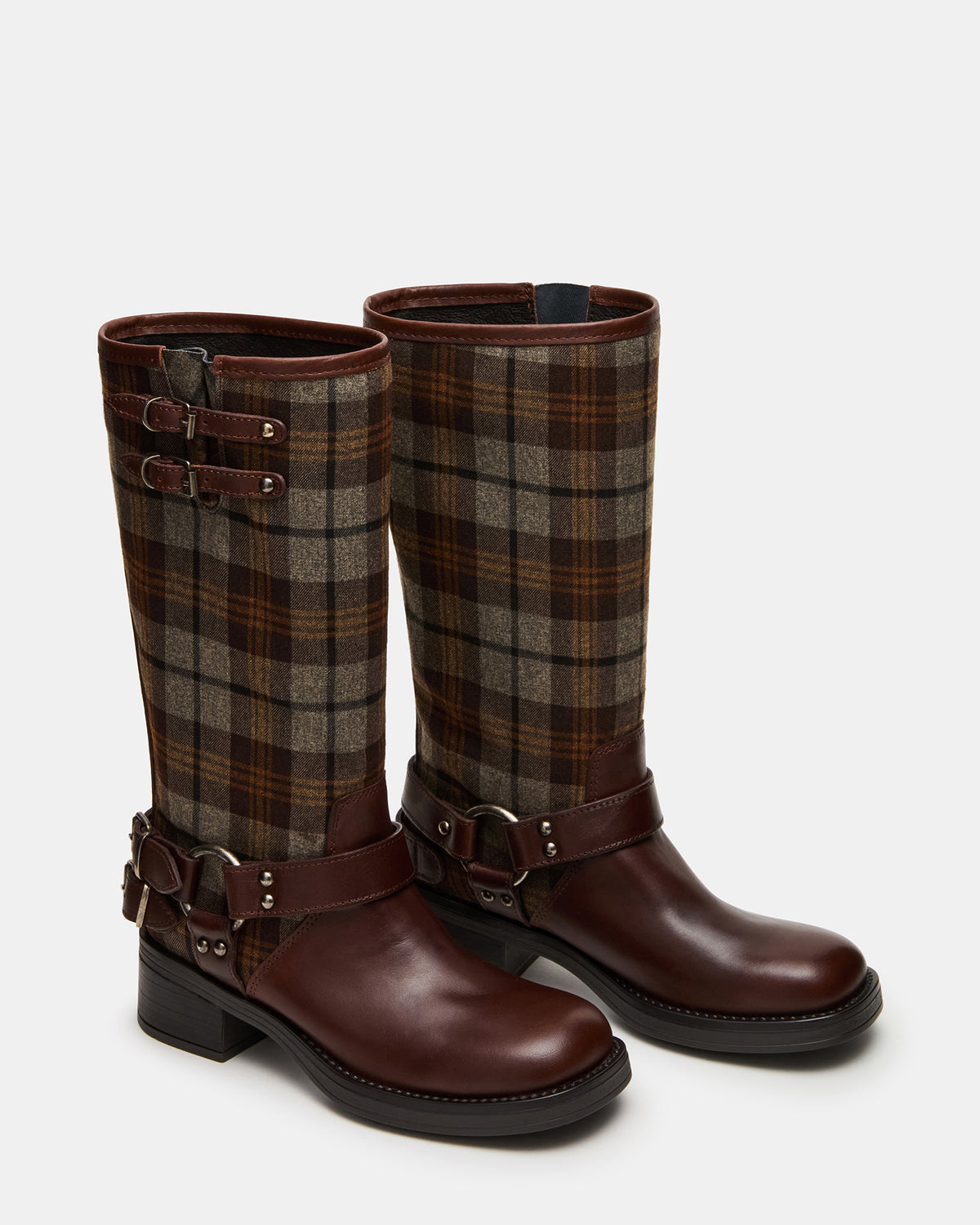 ASTOR Flannel Brown Multi Knee-High Women's Boot | Steve Madden Everyday