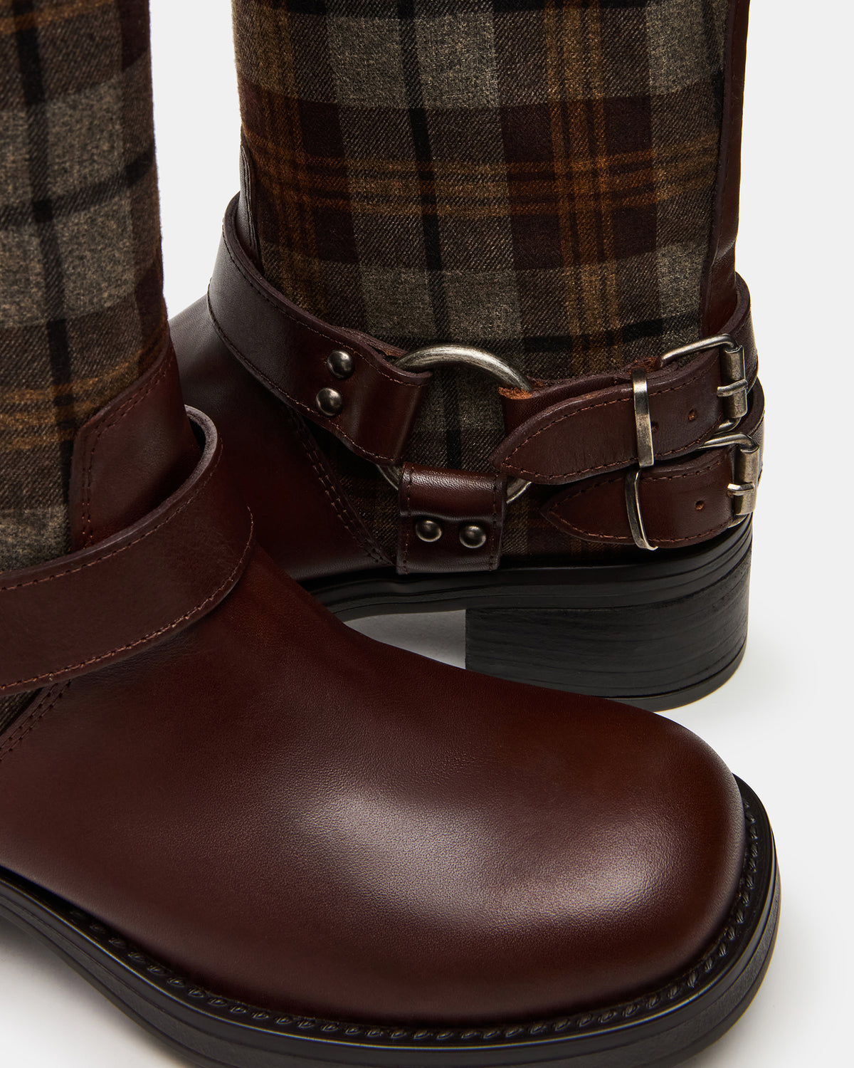 ASTOR Flannel Brown Multi Knee-High Women's Boot | Steve Madden Everyday