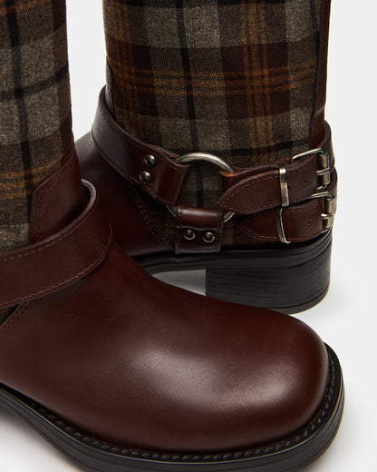 ASTOR Flannel Brown Multi Knee-High Women's Boot | Steve Madden Everyday