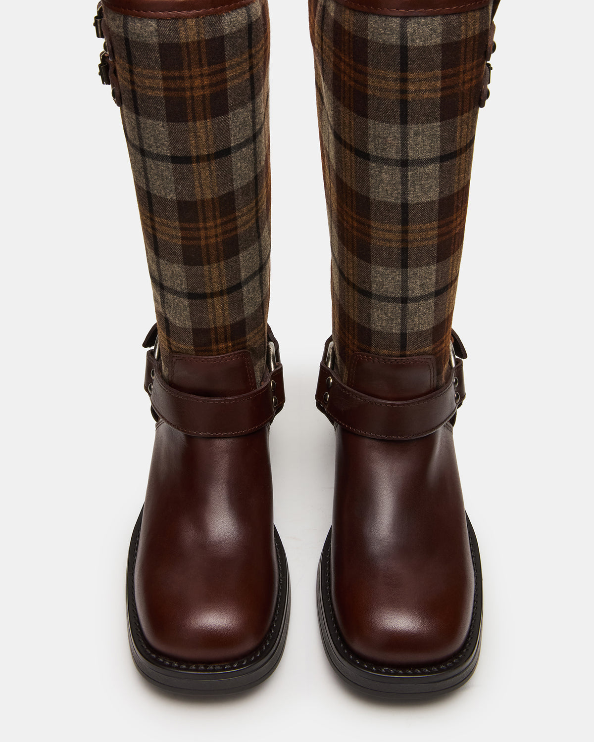 ASTOR Flannel Brown Multi Knee-High Women's Boot | Steve Madden Everyday