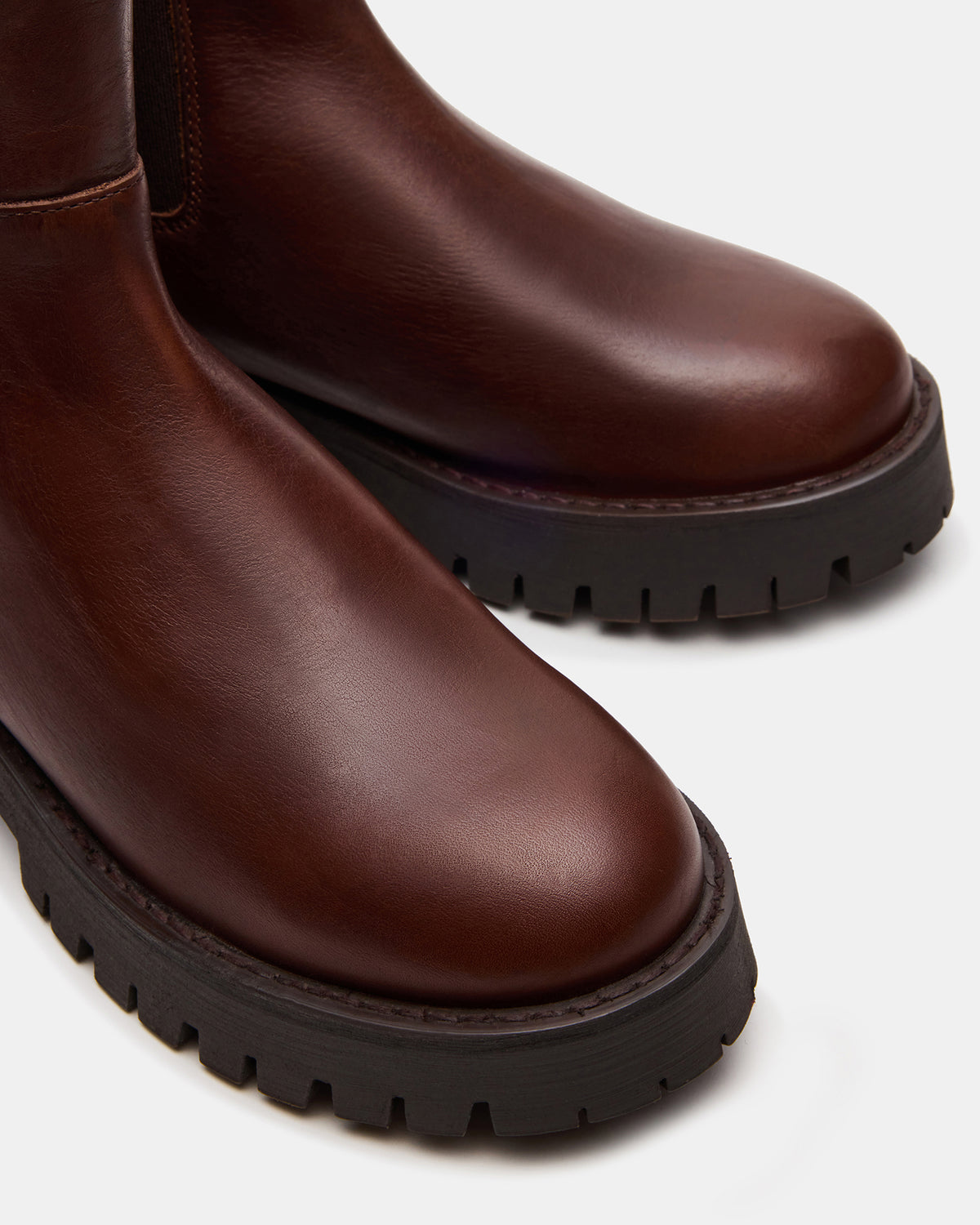 LOWA Brown Leather Lug Chelsea Platform Women's Ankle Boot | Steve Madden Special Offer