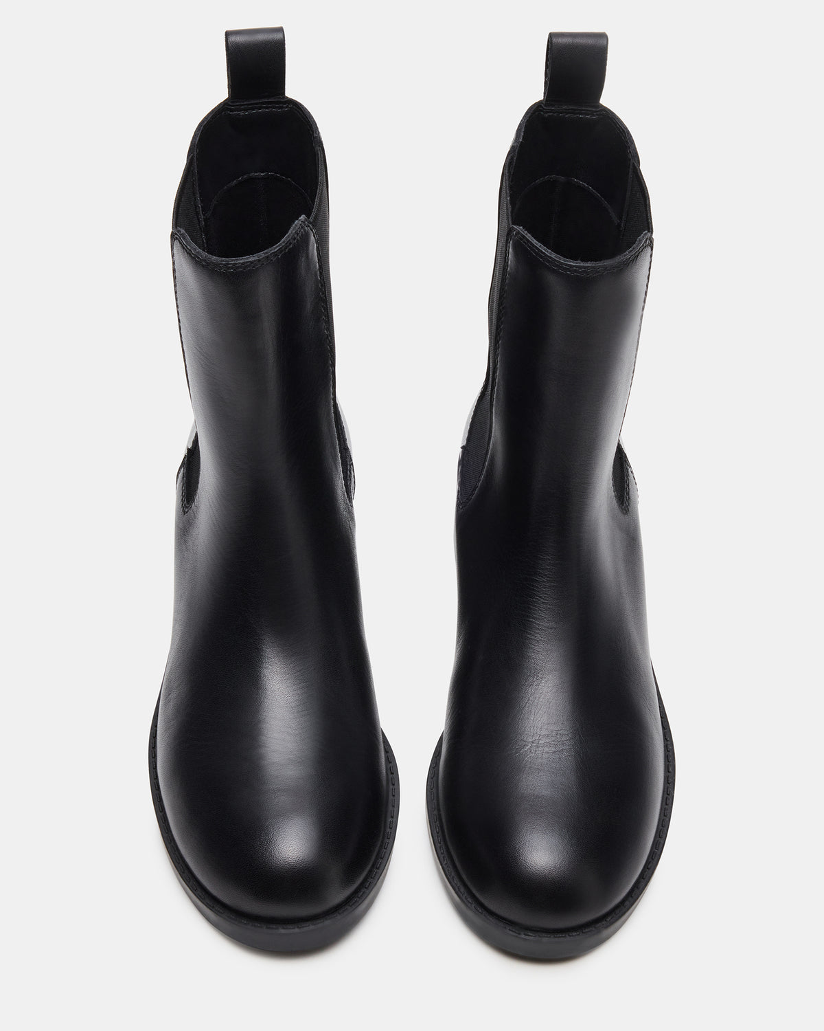 KAPLAN Black Leather Chelsea Block Heel Women's Ankle Boot | Steve Madden Best Seller