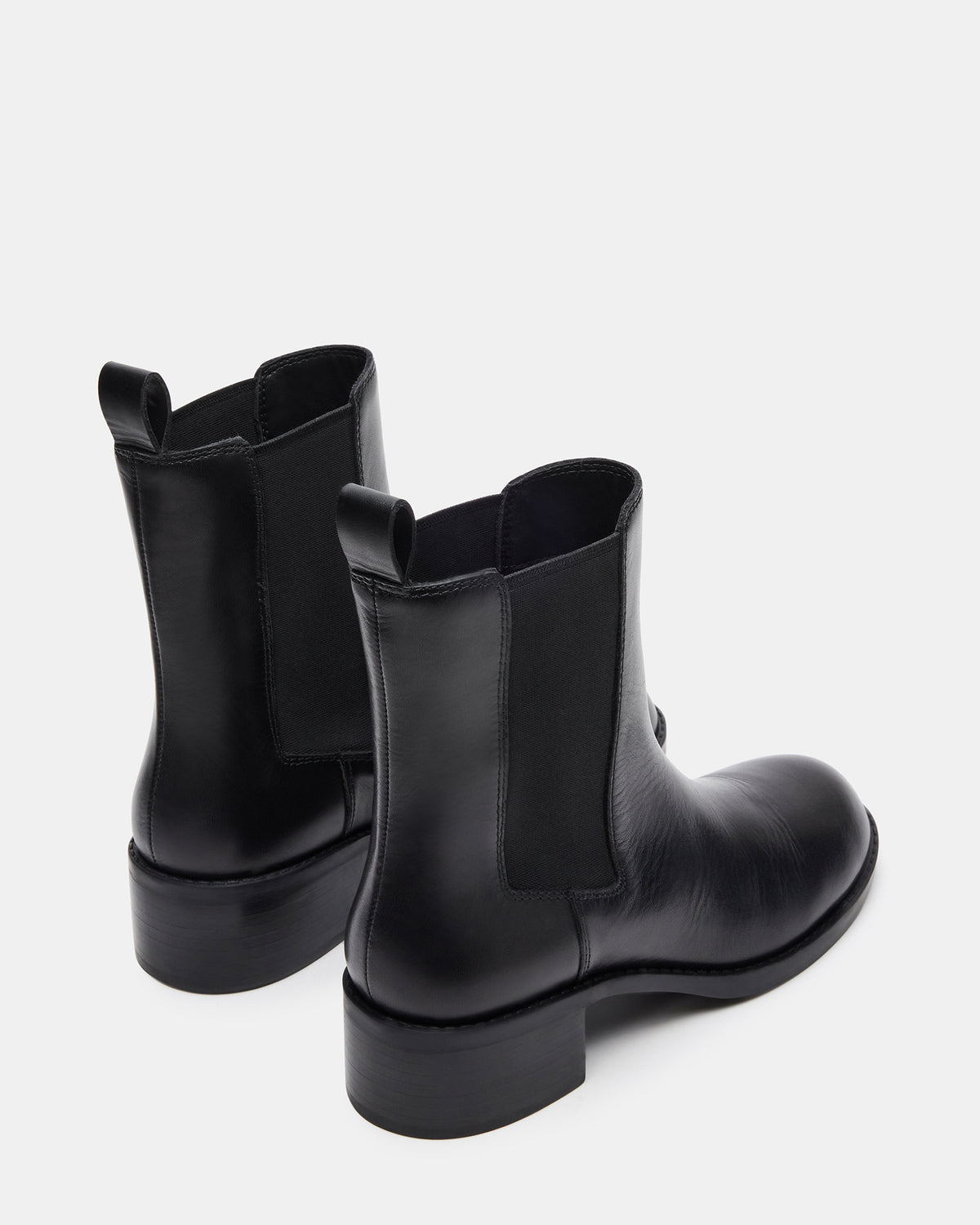 KAPLAN Black Leather Chelsea Block Heel Women's Ankle Boot | Steve Madden Best Seller