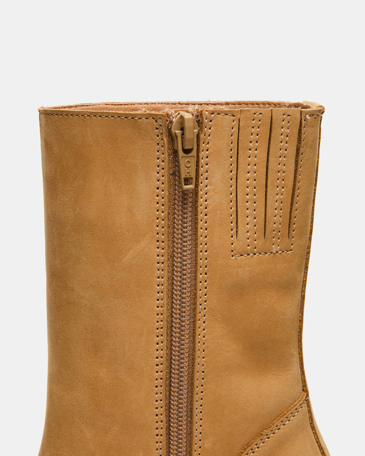 FUSION Banana Leather Square-Toe Block Heel Women's Ankle Boot | Steve Madden Premium