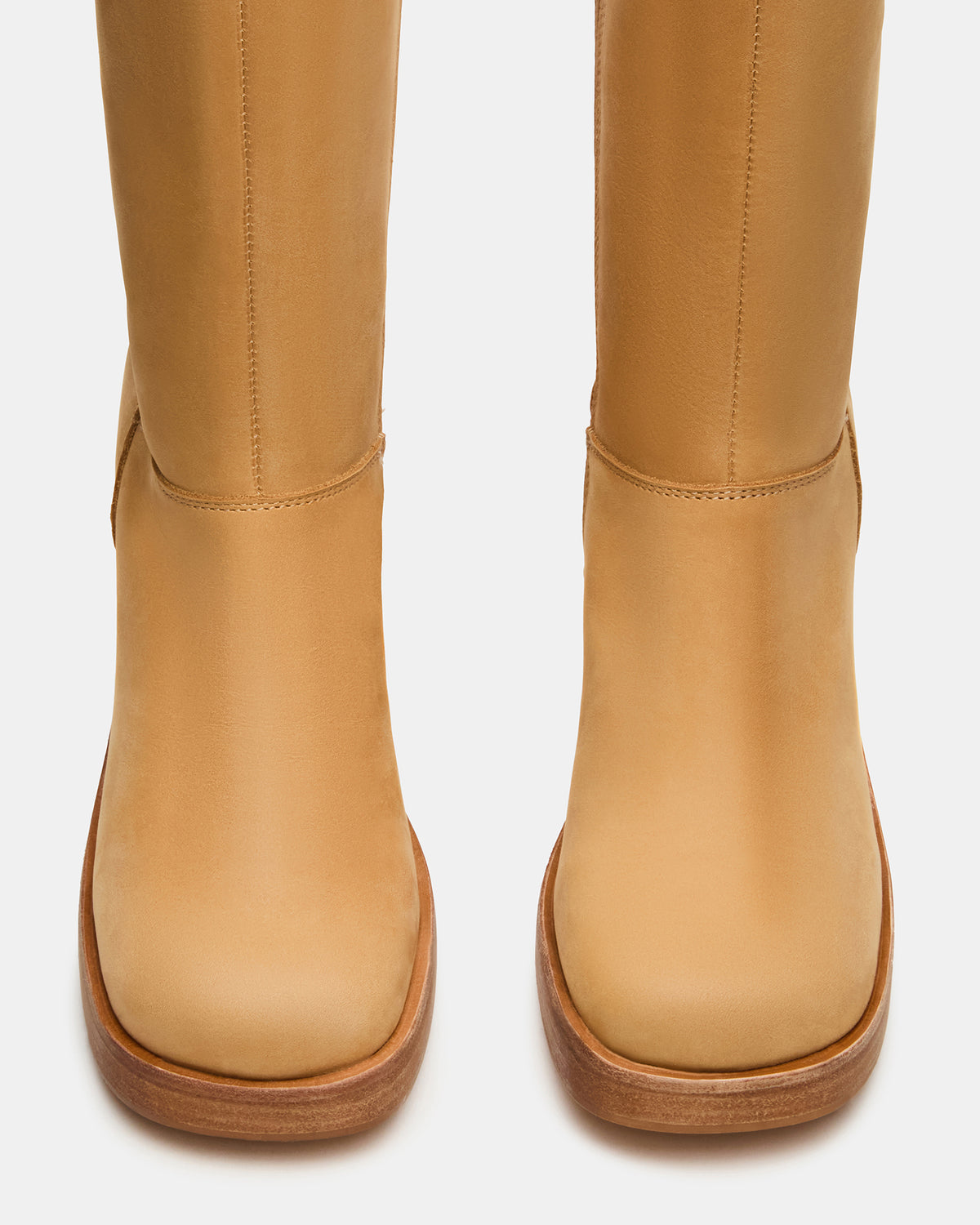 FUSION Banana Leather Square-Toe Block Heel Women's Ankle Boot | Steve Madden Premium