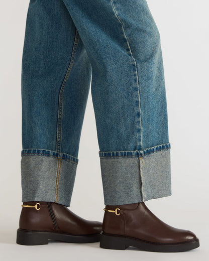 DIABLO Brown Leather Women's Ankle Boot | Steve Madden Featured