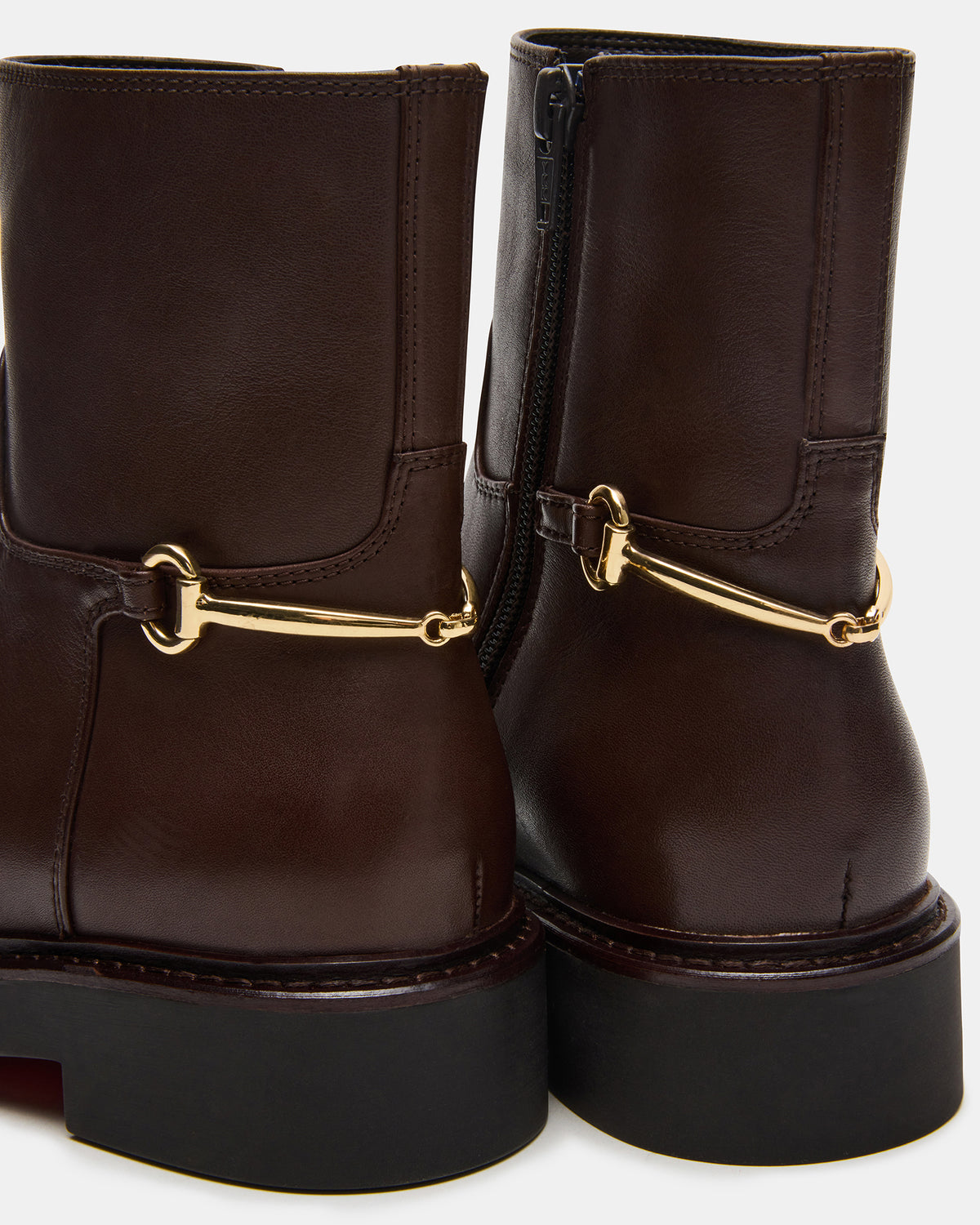 DIABLO Brown Leather Women's Ankle Boot | Steve Madden Featured