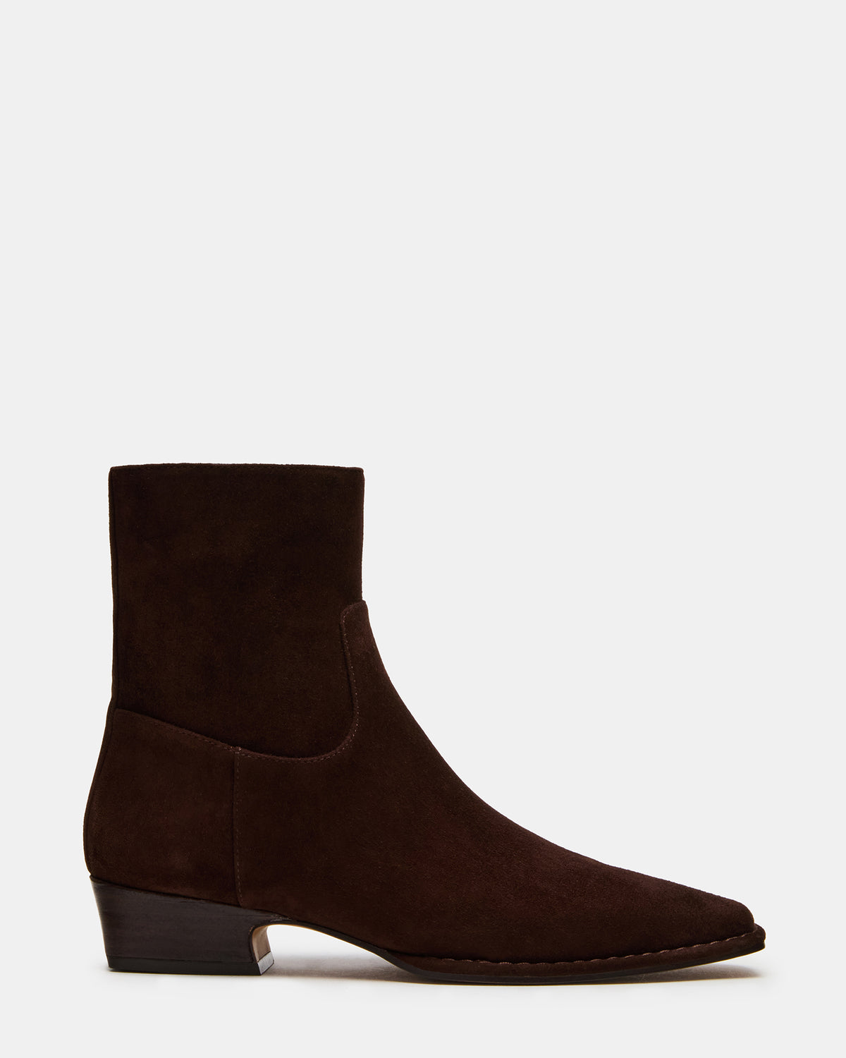 DEFINE Brown Suede Square-Toe Women's Ankle Boot | Steve Madden Sale