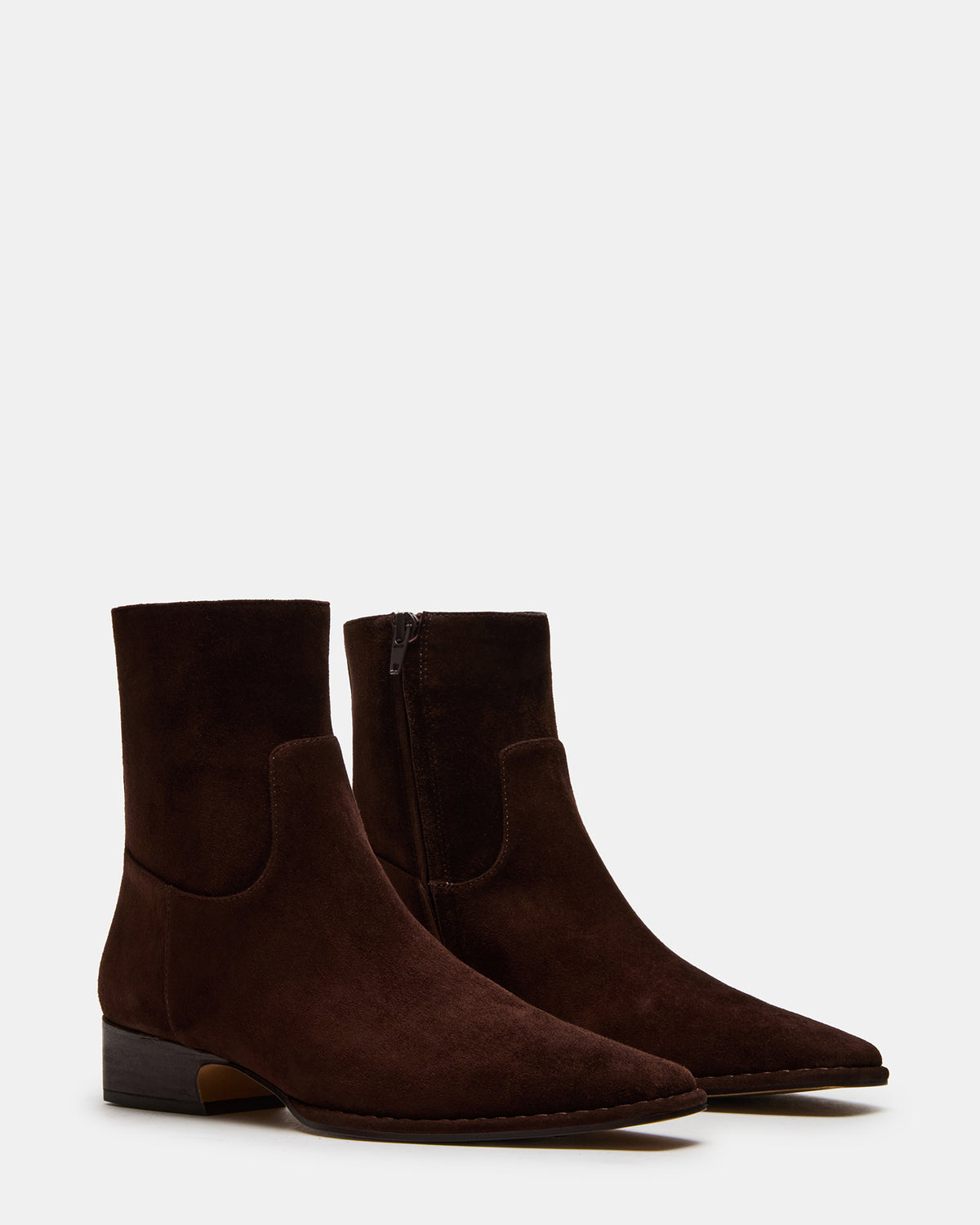 DEFINE Brown Suede Square-Toe Women's Ankle Boot | Steve Madden Sale