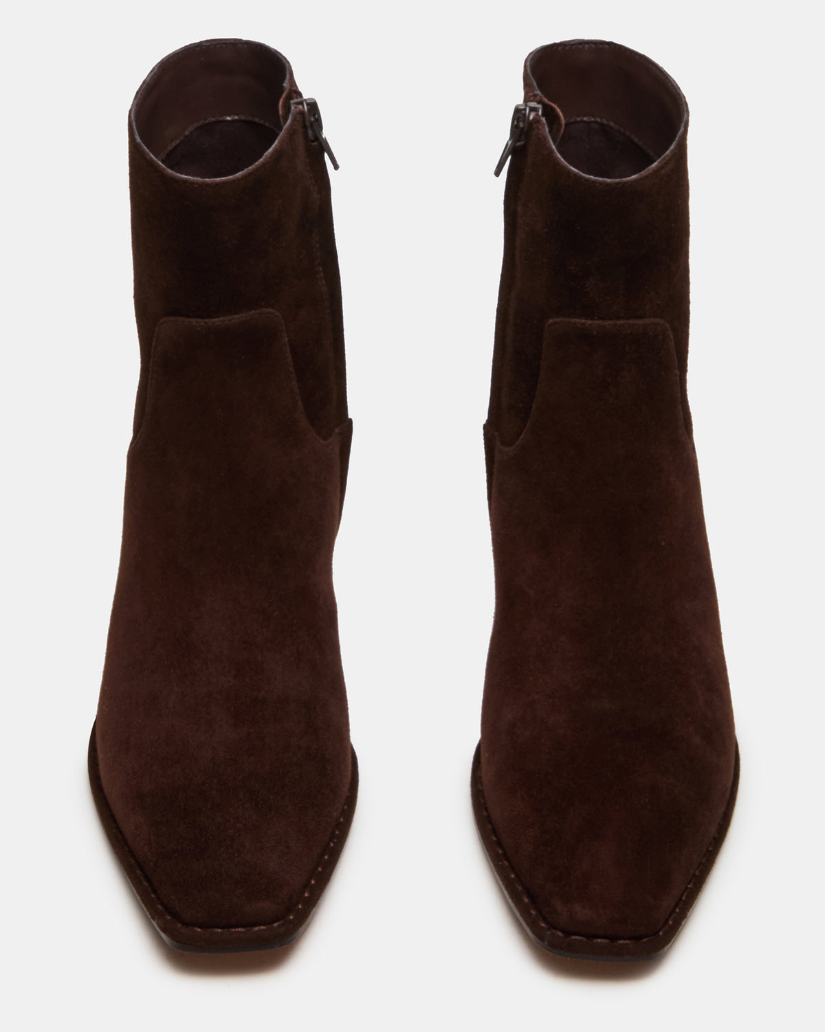DEFINE Brown Suede Square-Toe Women's Ankle Boot | Steve Madden Sale
