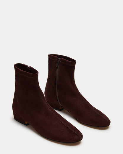 FINCH Brown Round Toe Women's Ankle Boot | Steve Madden Value