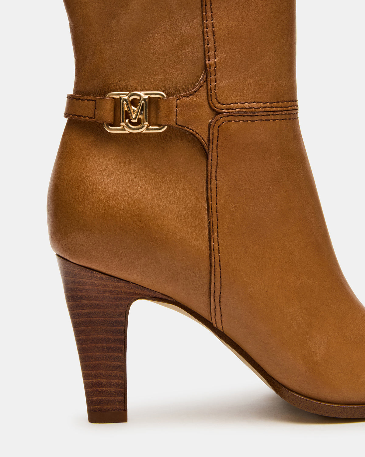 RHETT Tan Leather Knee-High Heeled Women's Boot | Steve Madden Top Pick