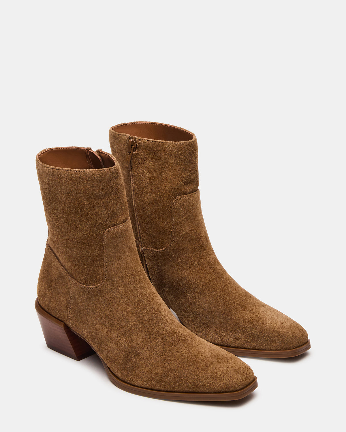 DANEY Taupe Suede Square-Toe Women's Ankle Boot | Steve Madden Exclusive