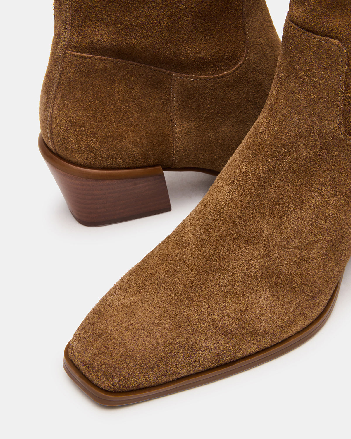 DANEY Taupe Suede Square-Toe Women's Ankle Boot | Steve Madden Exclusive