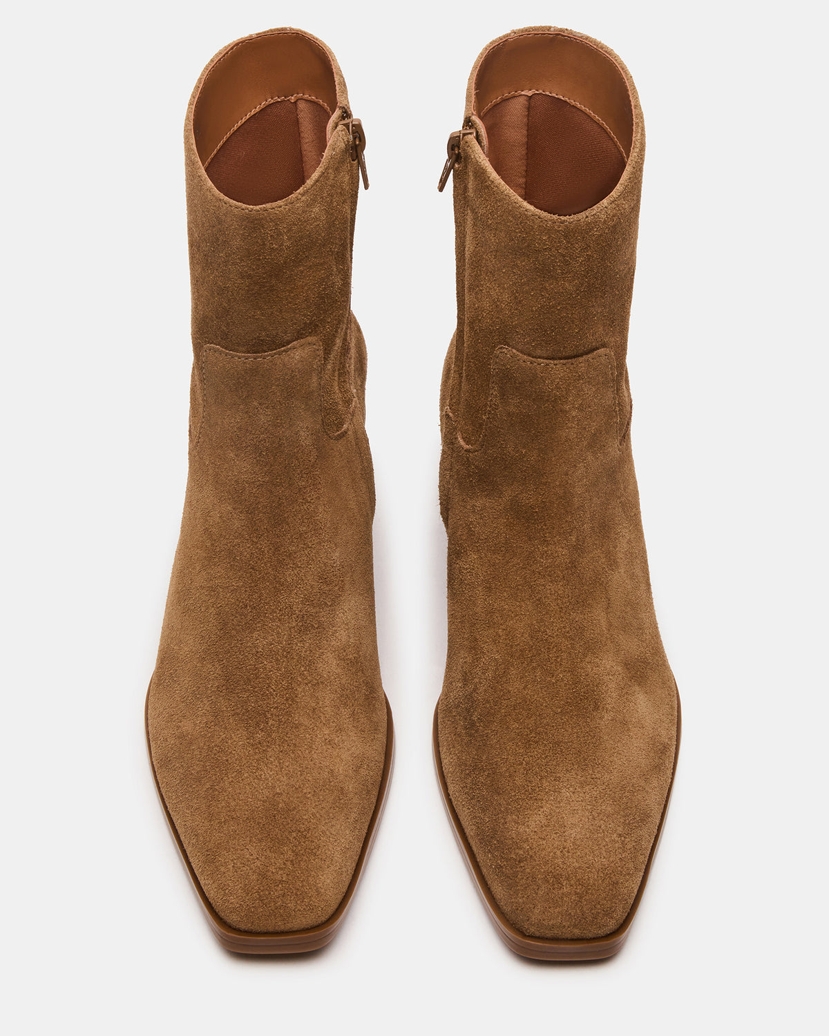DANEY Taupe Suede Square-Toe Women's Ankle Boot | Steve Madden Exclusive