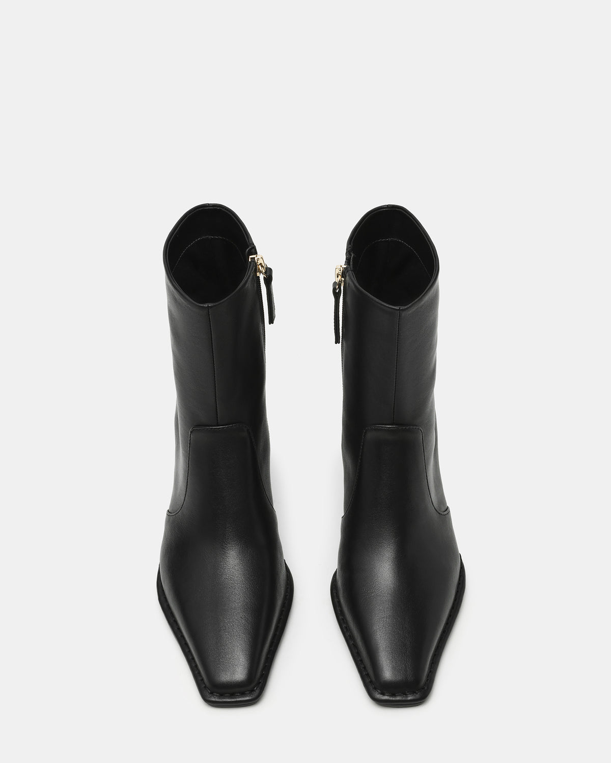 FARE Black Leather Square Toe Women's Ankle Boot | Steve Madden Classic