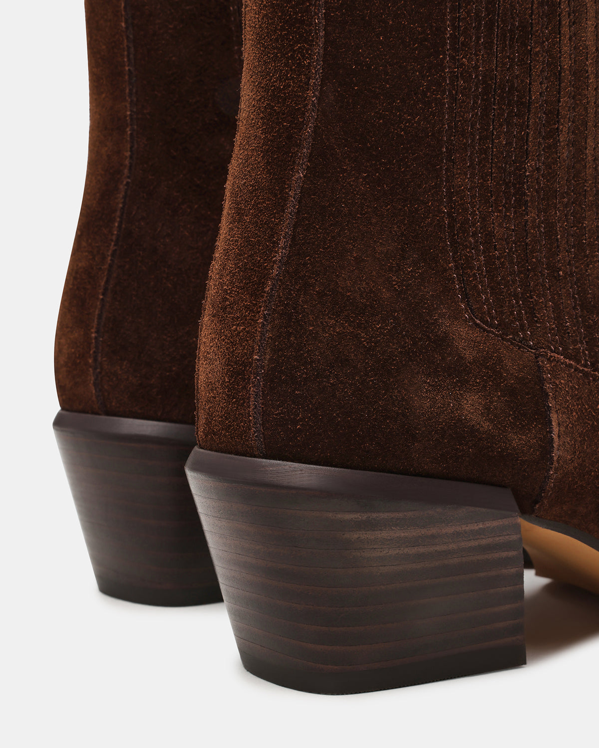 DARSEN Brown Suede Square-Toe Block Heel Women's Ankle Boot | Steve Madden Smart Buy