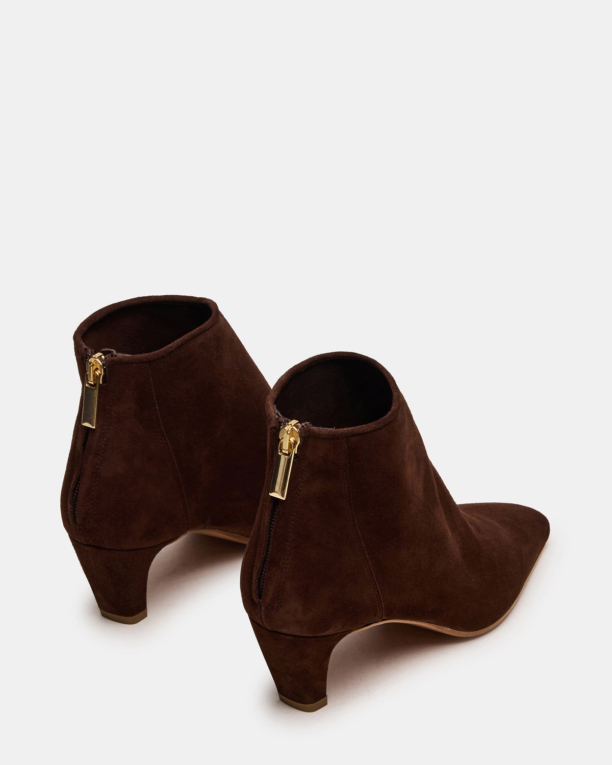JUNO Brown Suede Square-Toe Women's Ankle Boot | Steve Madden Essential