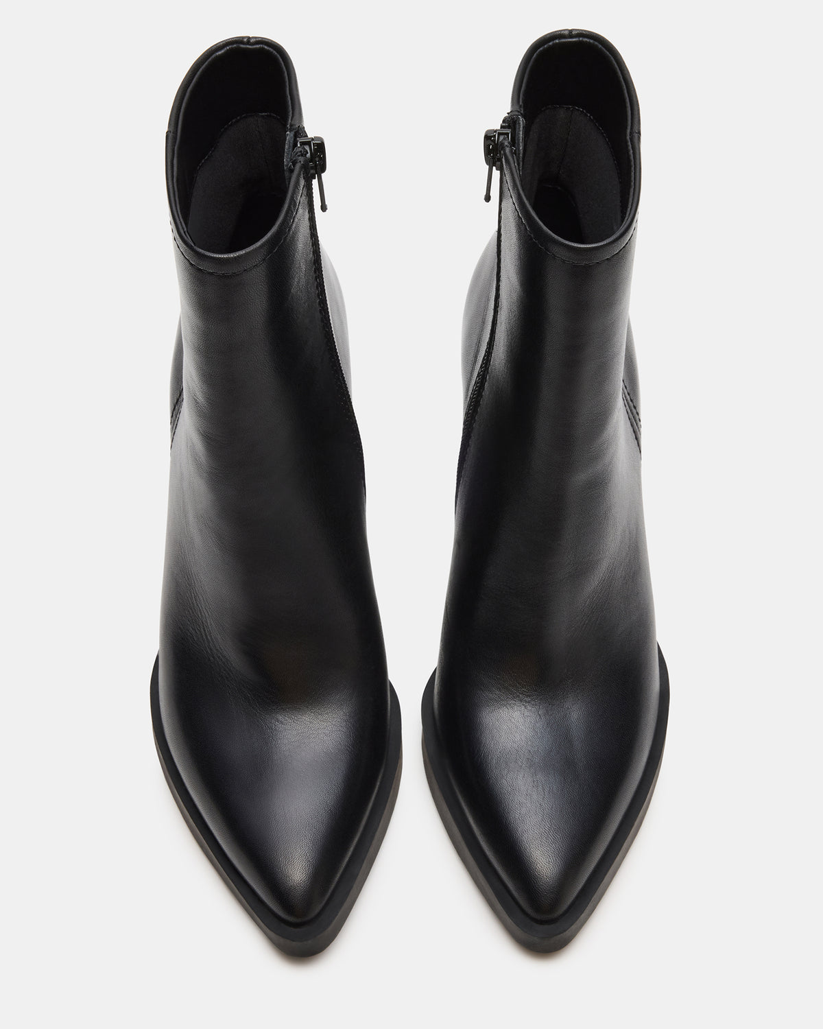 HARDEN Black Leather Women's Pointed-Toe Ankle Boot | Steve Madden Value
