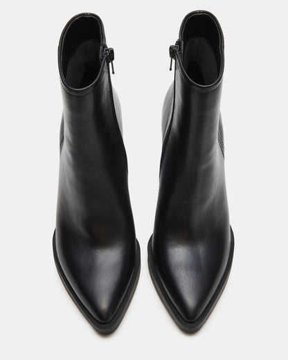 HARDEN Black Leather Women's Pointed-Toe Ankle Boot | Steve Madden Value