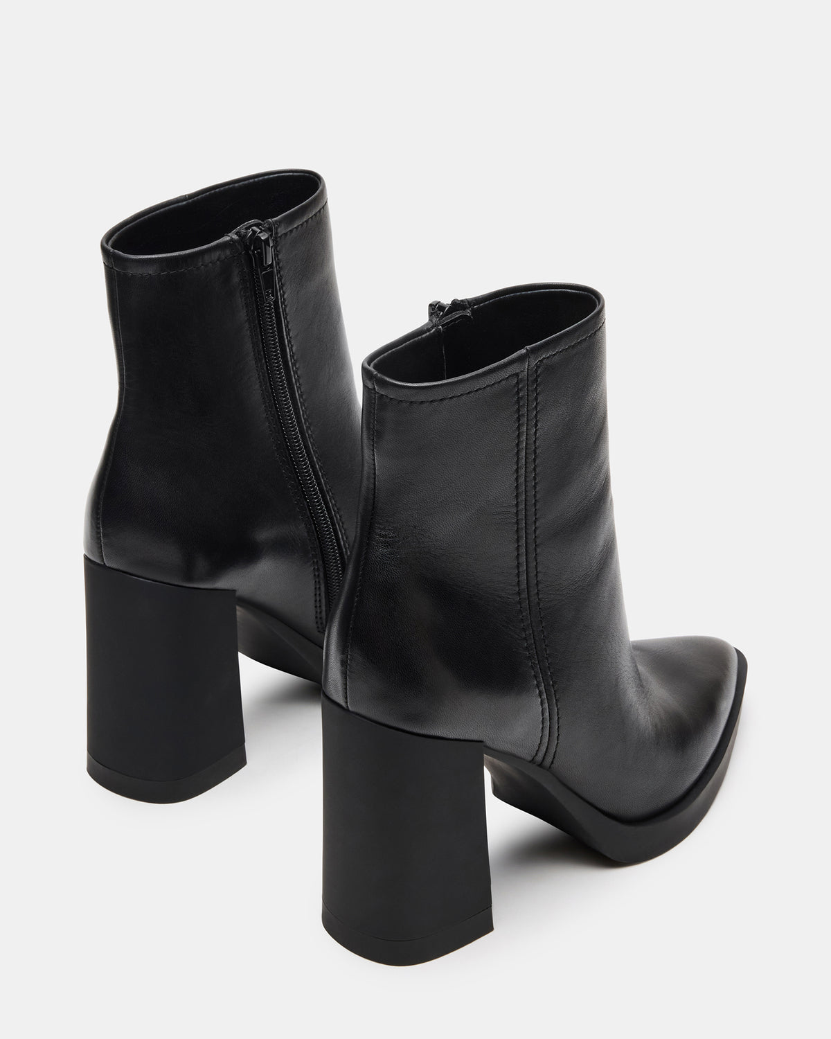 HARDEN Black Leather Women's Pointed-Toe Ankle Boot | Steve Madden Value
