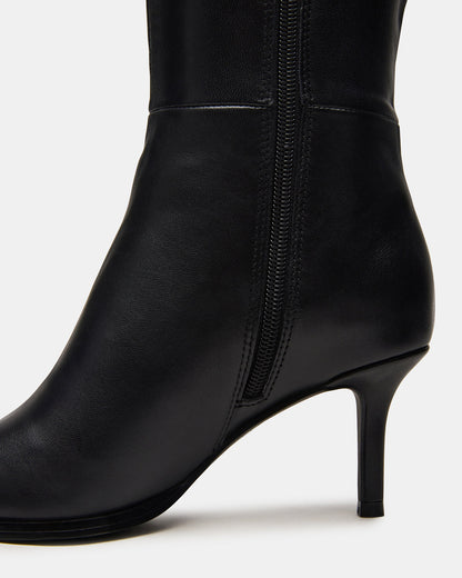 LINGO Black Leather Pointed-Toe Knee-High Women's Boot | Steve Madden Popular