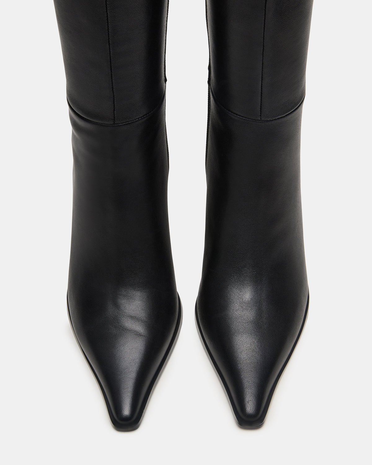 LINGO Black Leather Pointed-Toe Knee-High Women's Boot | Steve Madden Popular