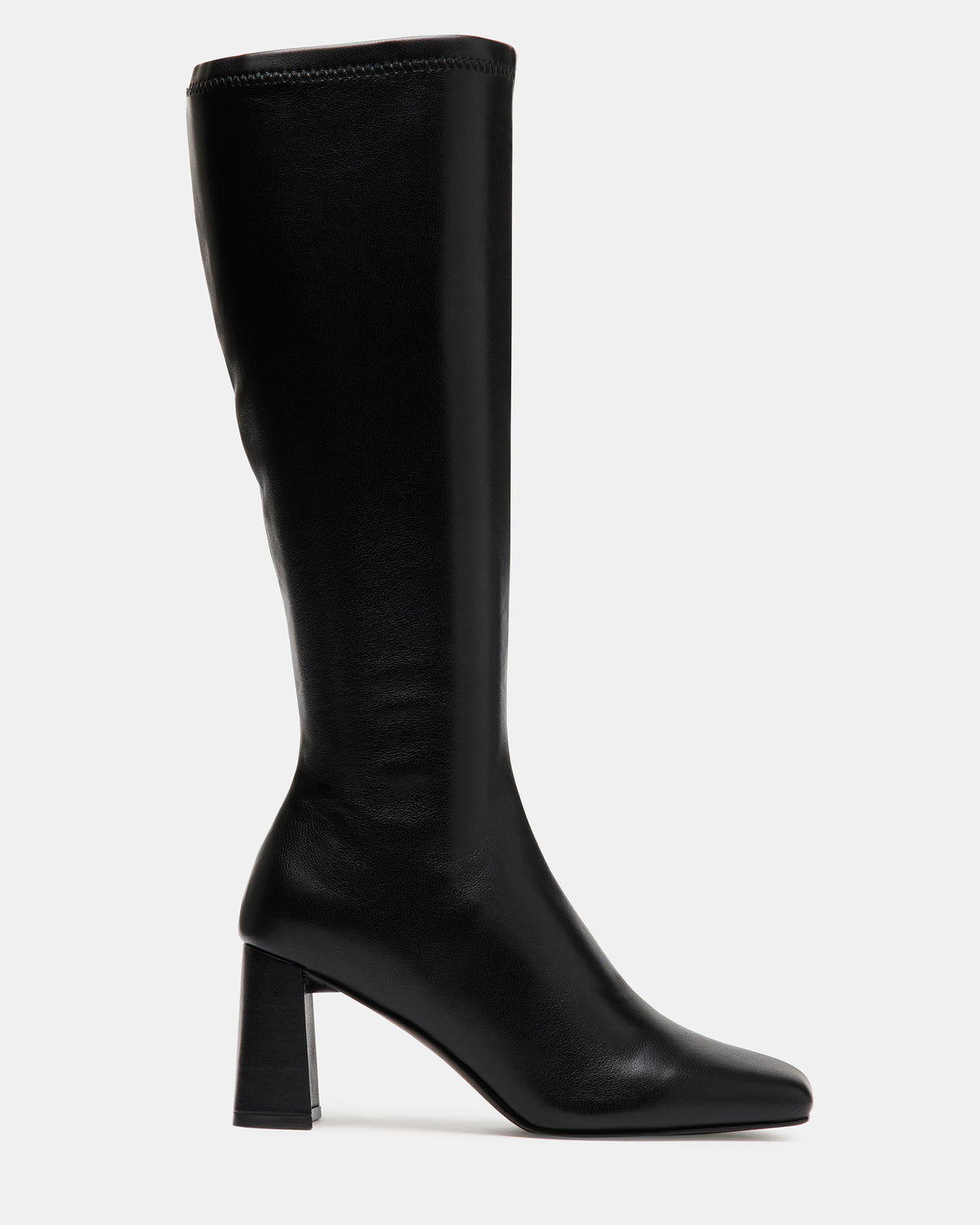 HOLLY Black Women's Knee-High Square-Toe Boot | Steve Madden Special Offer