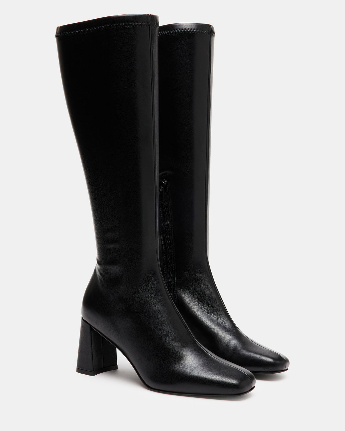HOLLY Black Women's Knee-High Square-Toe Boot | Steve Madden Special Offer