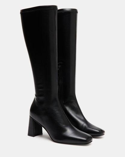 HOLLY Black Women's Knee-High Square-Toe Boot | Steve Madden Special Offer