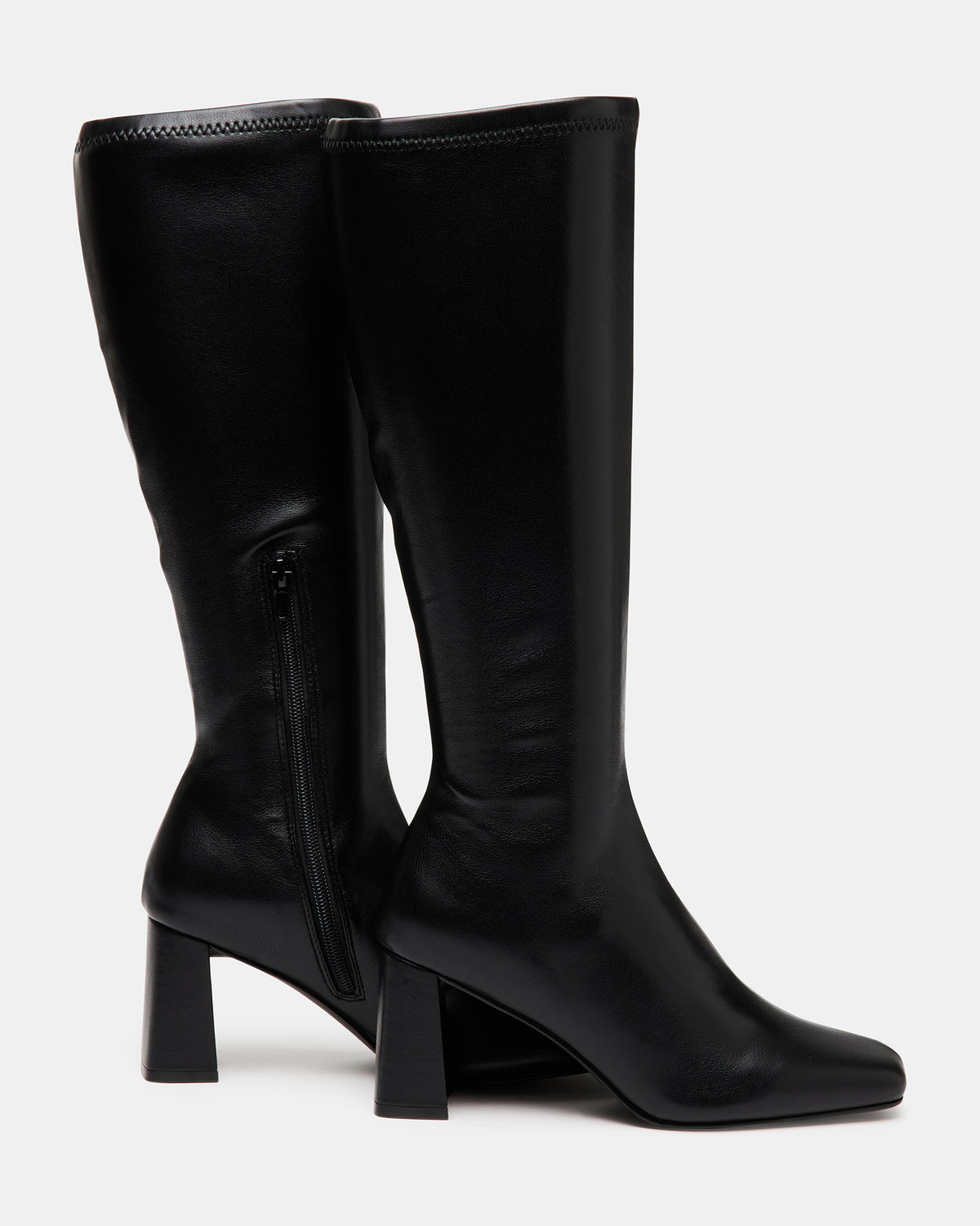 HOLLY Black Women's Knee-High Square-Toe Boot | Steve Madden Special Offer