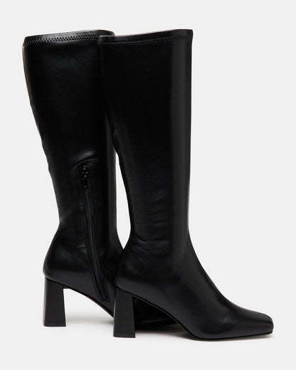 HOLLY Black Women's Knee-High Square-Toe Boot | Steve Madden Special Offer