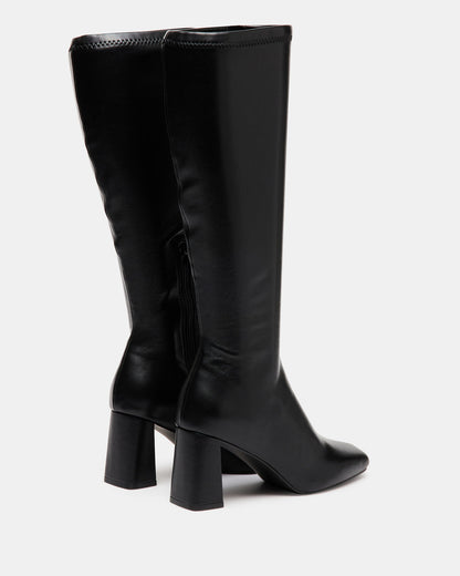 HOLLY Black Women's Knee-High Square-Toe Boot | Steve Madden Special Offer