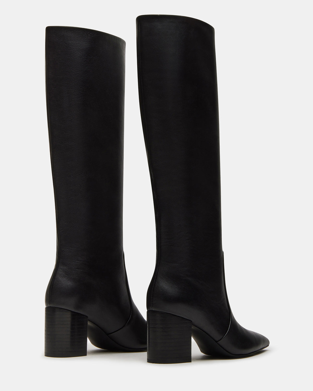 SKYLINE Black Leather Knee-High Pointed Toe Women's Boot | Steve Madden Recommended